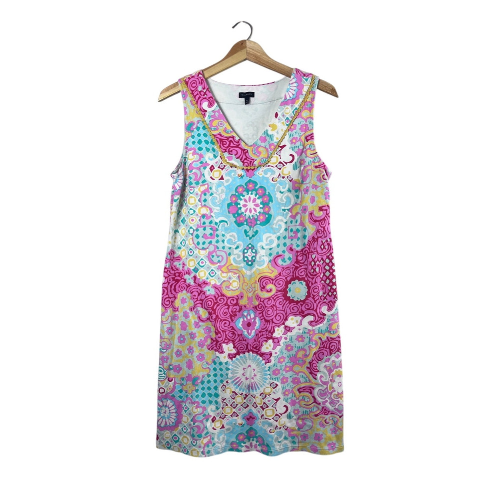 Women's Colorful Talbots Shift Dress M